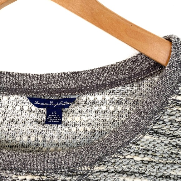 Gray American Eagle Marled Sweater - Picture 2 of 4